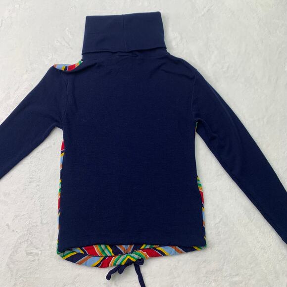 VTG Helen Sue Long Womens XS Sleeve Primary Rainbow V Turtleneck Psychedelic 70s - Picture 2 of 10